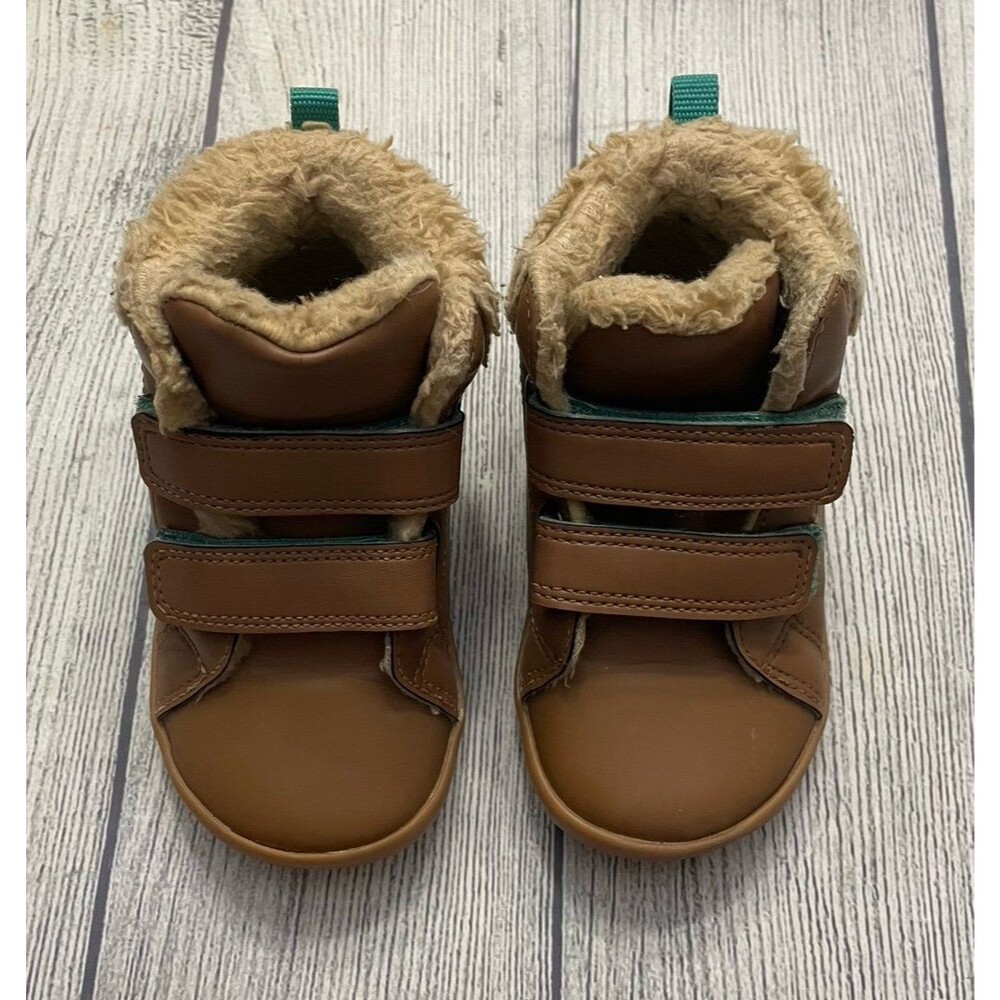 Brown Ten Little Little Boy Toddler Shoes Boots, Size 8.5